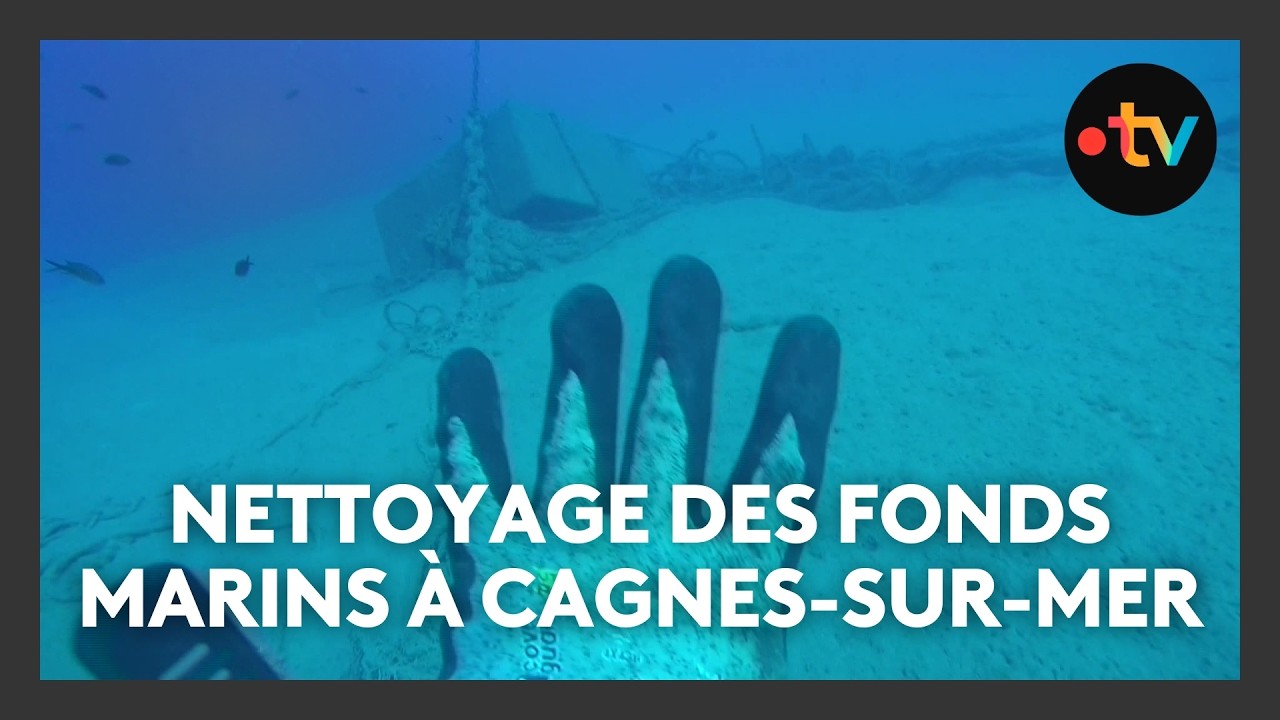 Nettoyage des fonds marins suite au démantèlement de la ferme aquacole à Cagnes-sur-Mer