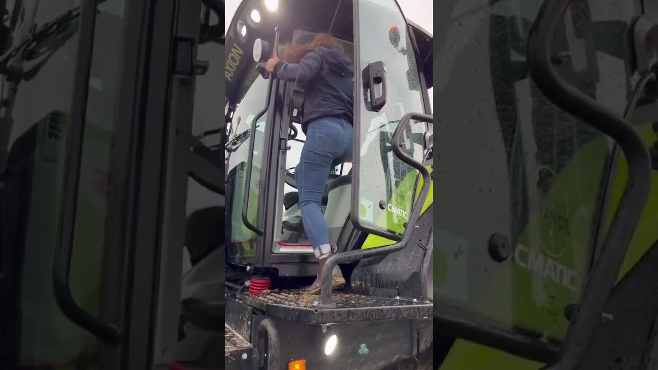 AGRICULTRICE - CONDUIRE UN TRACTEUR CLAAS AXION #agricultrice #agriculture #tracteur #campagnes