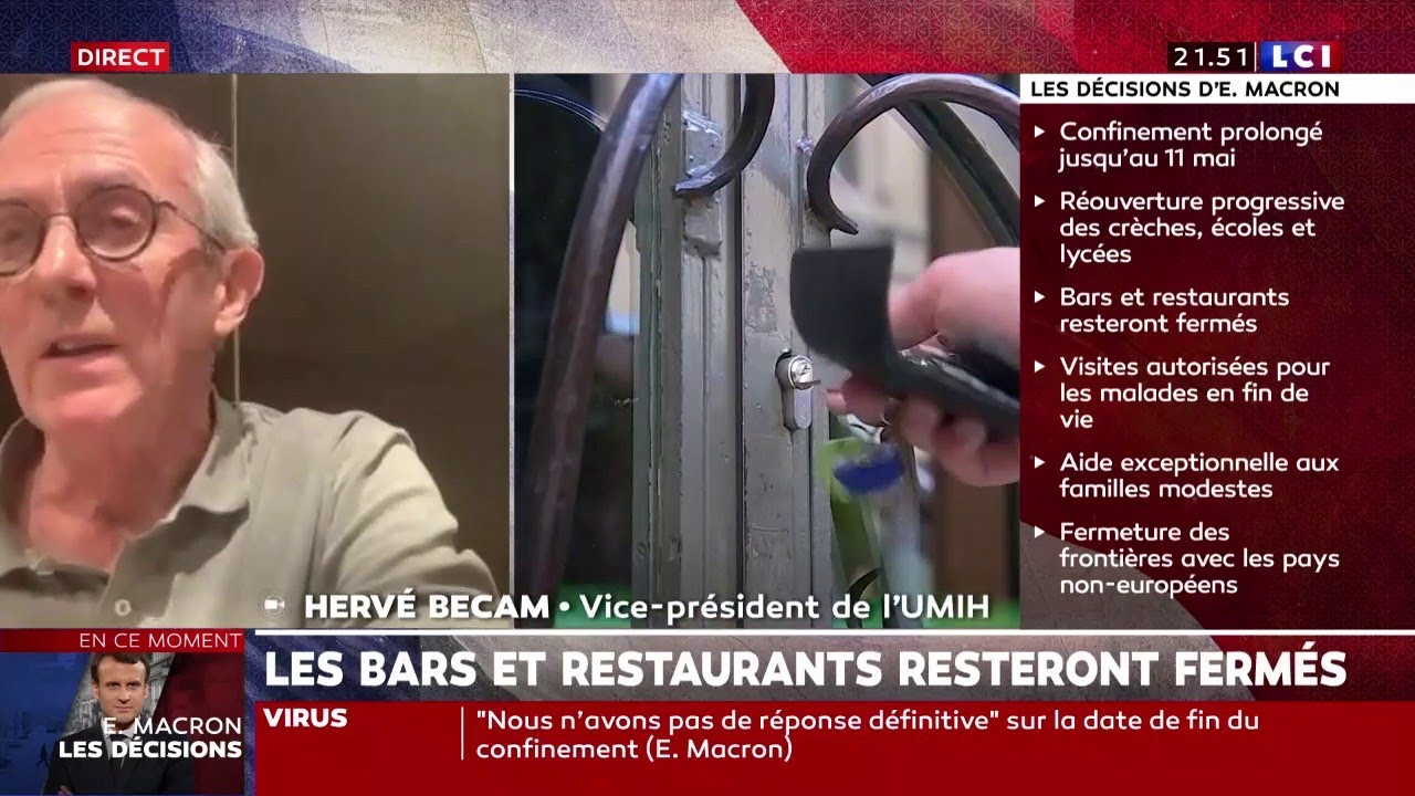 La réaction du syndicat des patrons de bars et restaurants